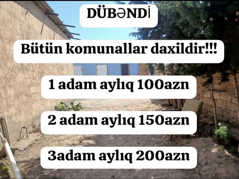 Dübəndi – yaşayış üçün həyət evi/otaqlar Yer: Dübəndi Bütün — Digah