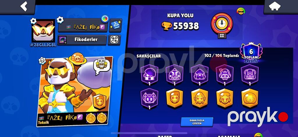 Brawl Stars hesabı – yüksək trofeyli və tam inkişaf etdirilmiş Salam — Sikkələr, Bakı (2)
