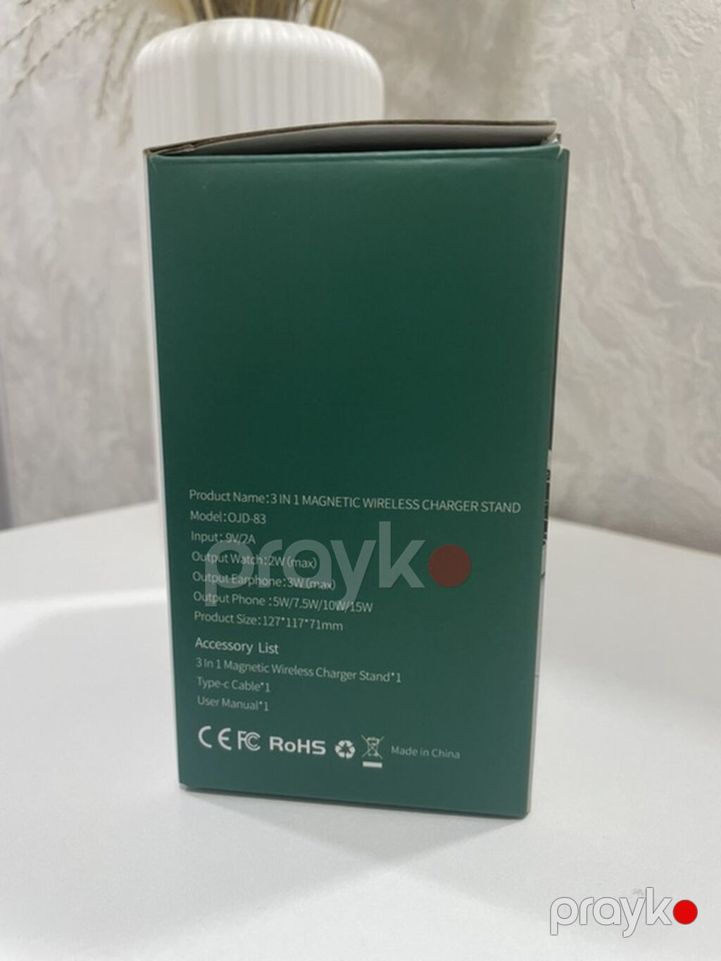 3-in-1 Maqnitli Simsiz Şarj Stendi (Model: OJD-83) - Telefon — Şarj cihazları, Bakı (3)