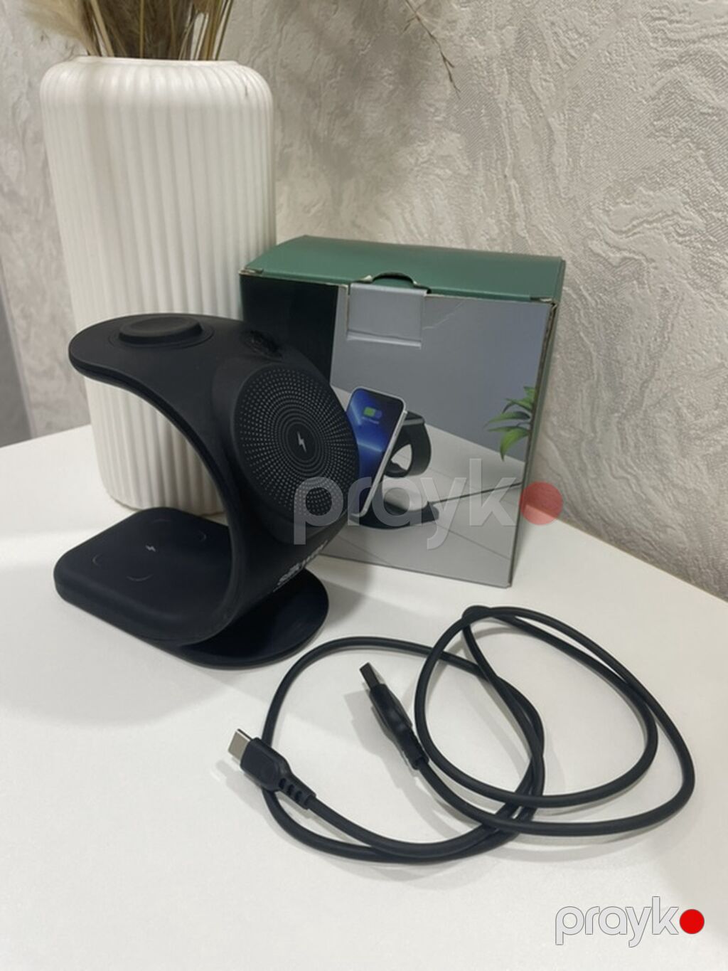 3-in-1 Maqnitli Simsiz Şarj Stendi (Model: OJD-83) - Telefon — Şarj cihazları, Bakı (4)