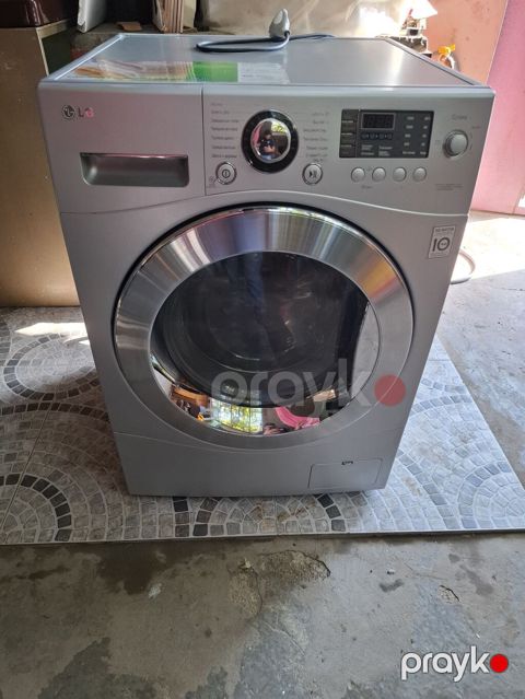 LG 8kq ön-yükleməli paltaryuyan maşın - Rəng: gümüşü - Ön paneldə
