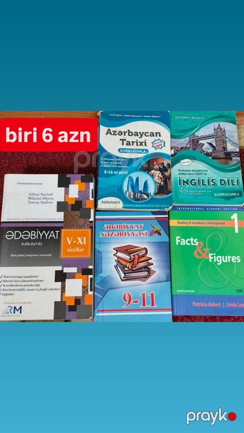 Məktəb və abituriyentlər üçün müxtəlif fənn kitabları satılır — Bakı