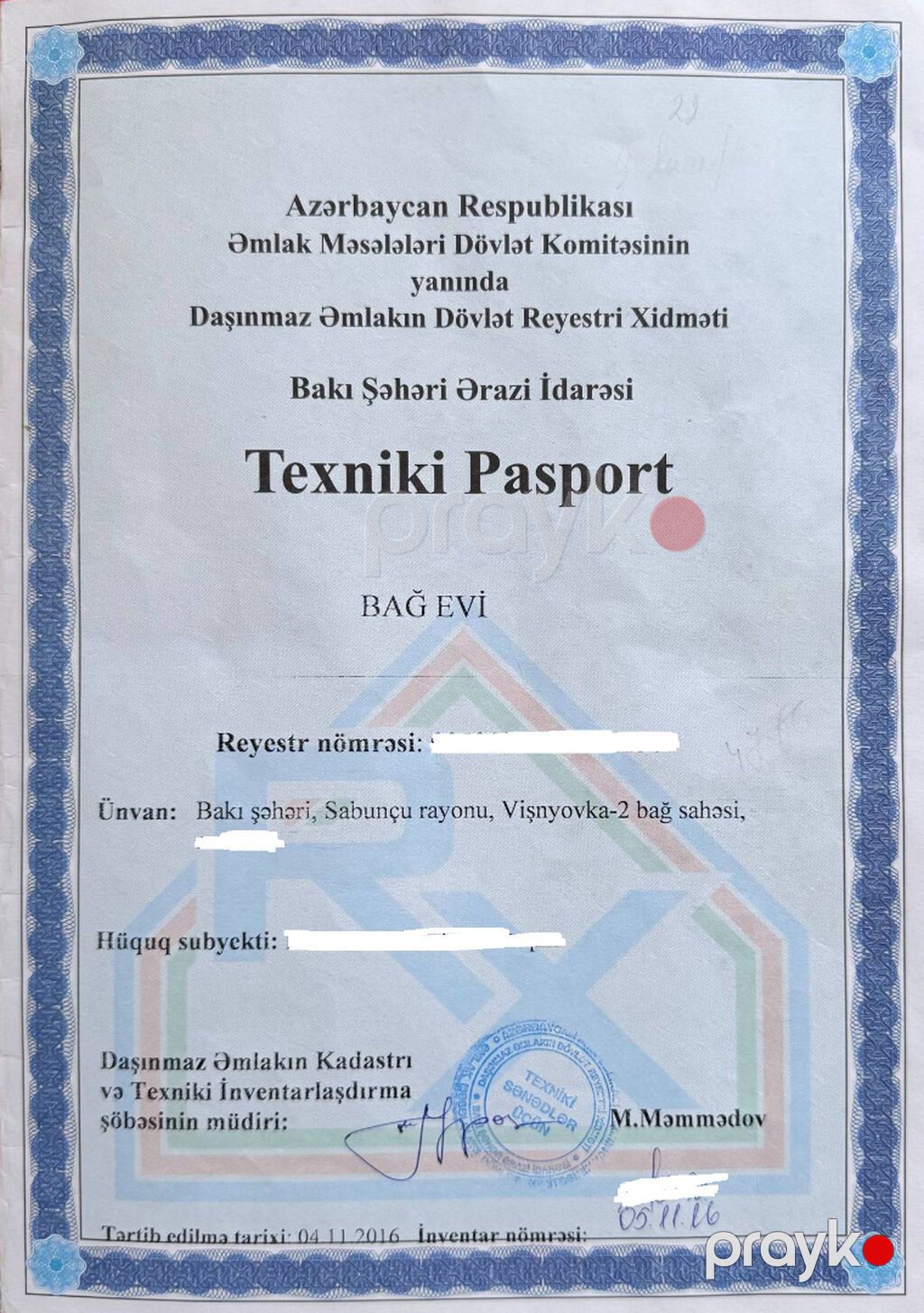 9 sot, Tikinti, Mülkiyyətçi, Kupça (Çıxarış) — Torpaq, Bakı (4)