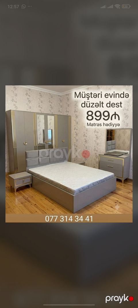Yataq otağı mebel dəsti – klassik və müasir üslubun vəhdəti. Dəst — Bakı