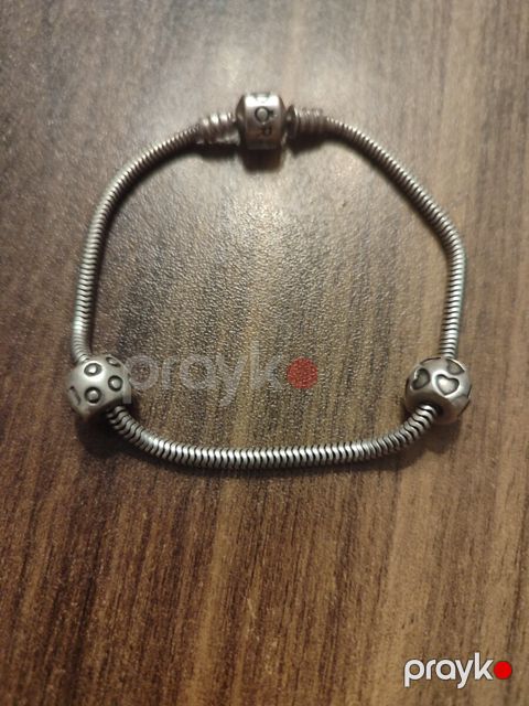Серебряный браслет Пандора с 5бусинами — Bakı