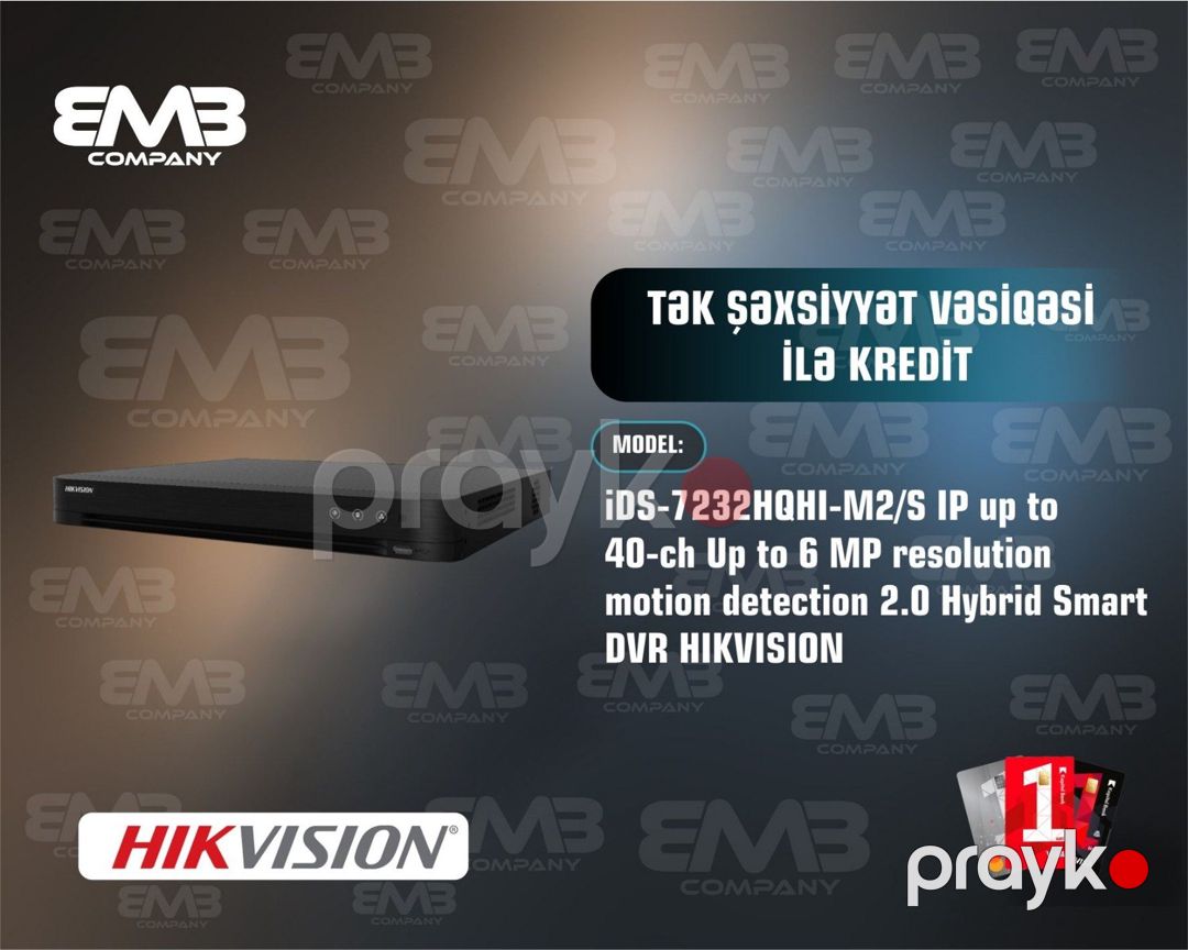 İDS-7232HQHI-M2 S 6MP Hybrid Smart DVR — Ağıllı ev və təhlükəsizlik, Bakı