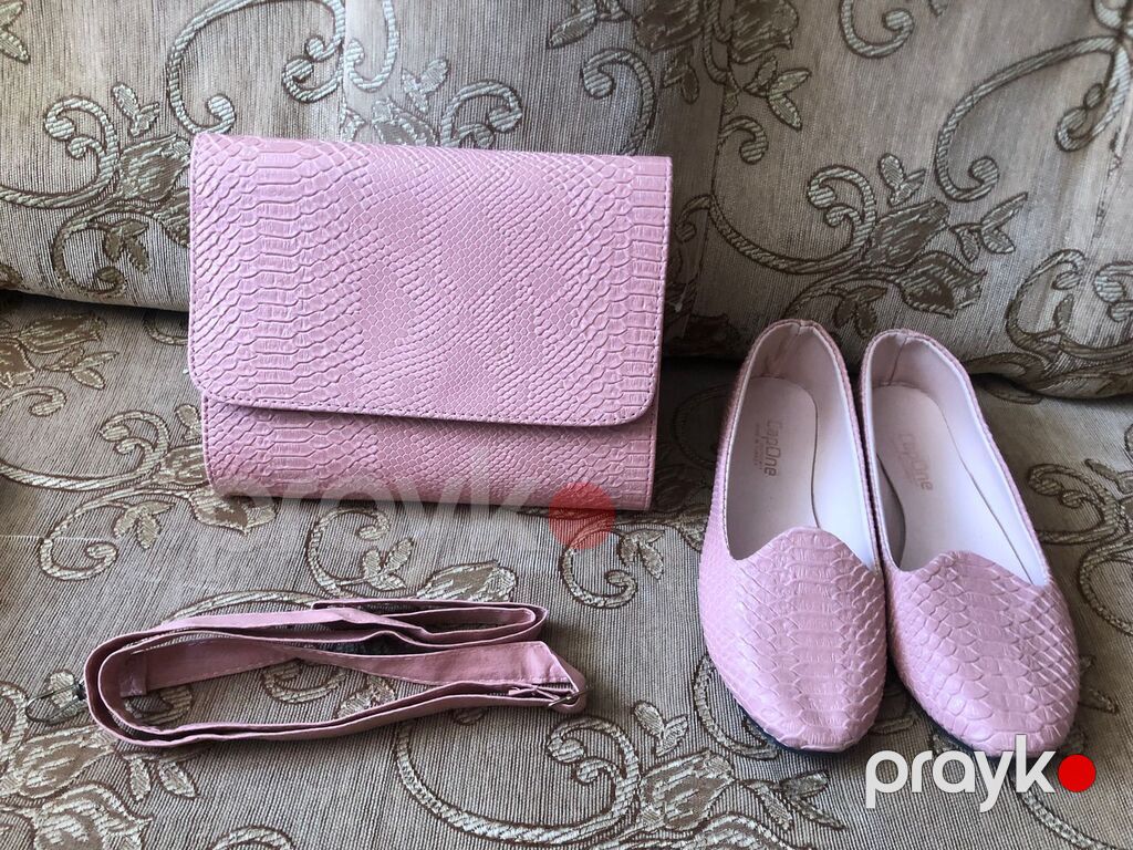 Şık qadın dəsti – çəhrayı rəngdə - 1 ədəd qoltuqaltı/clutch çanta - 1 — Tufl, Bakı