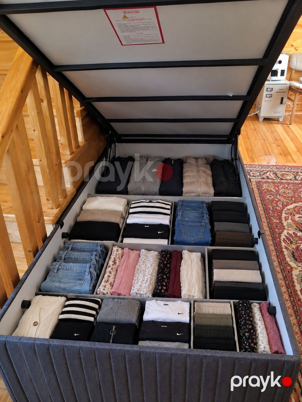 Qaldırılan baza ilə tək nəfərlik çarpayı + yataq döşəyi - Brend — Yataqlar, Saray