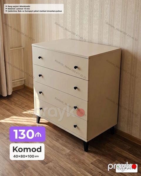 Komod – minimal və funksional dizayn - Ölçülər: 40 80 100 sm — Bakı