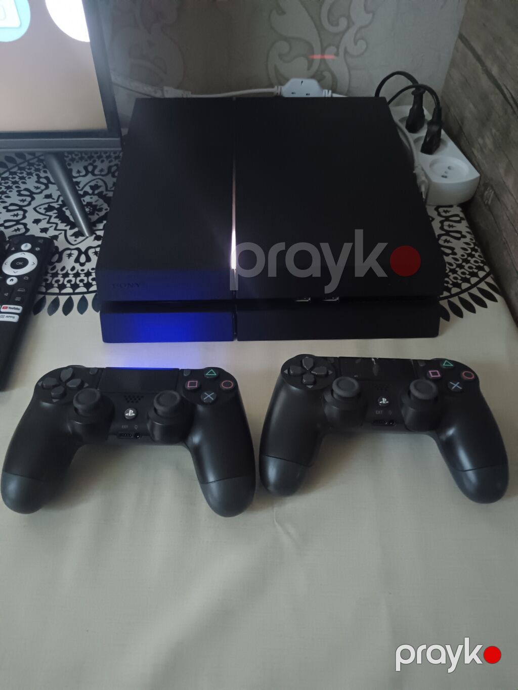 Sony PlayStation 4 (PS4) – Fat model, qara rəng Komplekt: - PS4 — Oyun konsolları, Şəmkir (6)