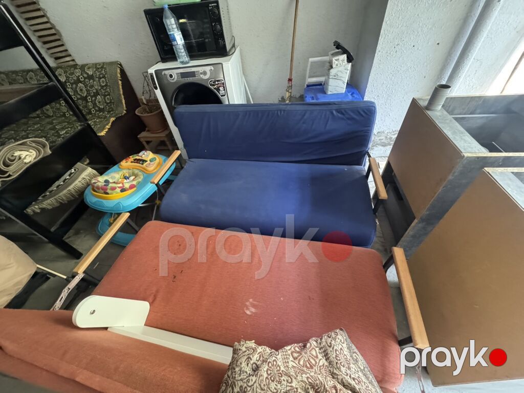 İki ədəd kompakt divan-kreslo - Model: taxta qol dayaqcıqları olan — Yumşaq mobilya dəstləri, Bakı (2)
