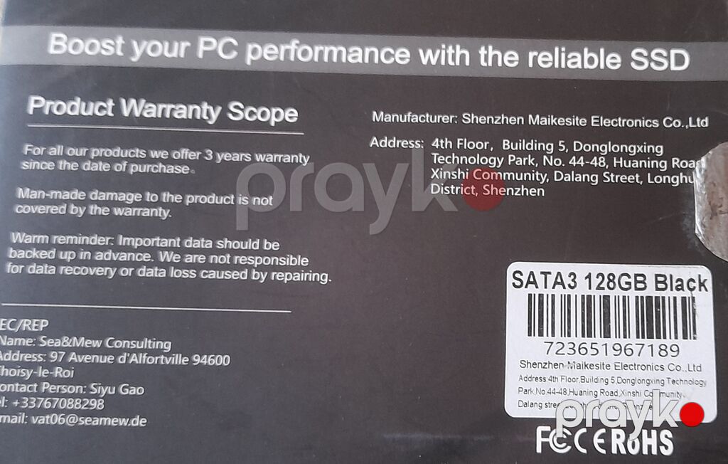 XrayDisk Solid State Drive – SATA3 128GB - Növ: 2.5" SSD (Solid State — Sabit diskləri, Bakı (2)