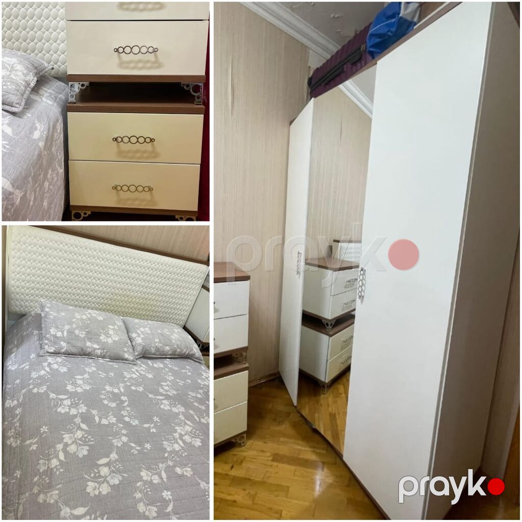 Yataq dəsti satılır 600₼. İdeal vəziyyətdə. Çox baha alınıb. matrası — Yataq otağı mobilya dəstləri, Bakı (2)