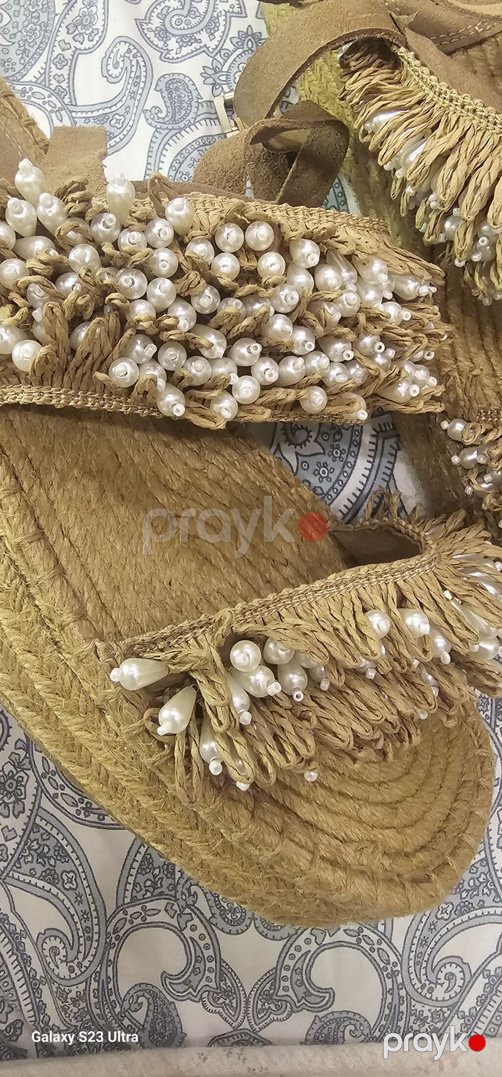 Qadın üçün əl işi yaz sandaleti,tezedi 40 olcu - Material: təbii — Sandal, Bakı (2)