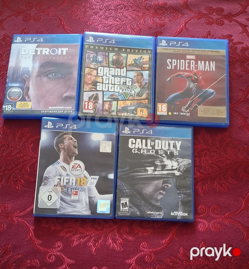Spiderman Goty- 35m GTA 5 - 25m Detroıt- 30m Call Of Duty; ghost- 20m — Konsol oyunları, Bakı