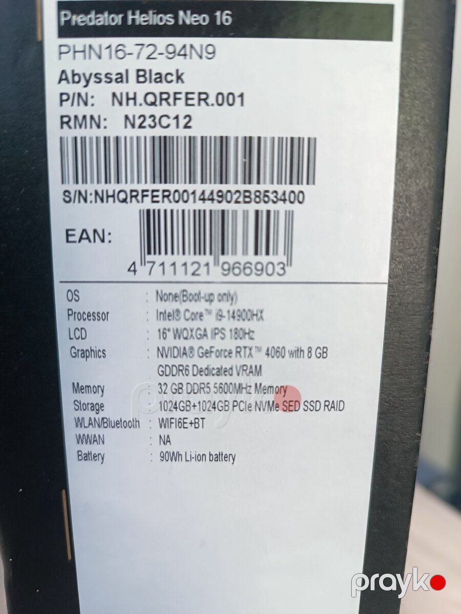 Acer Predator Helios Neo 16 — Noutbuklar, Bakı (10)