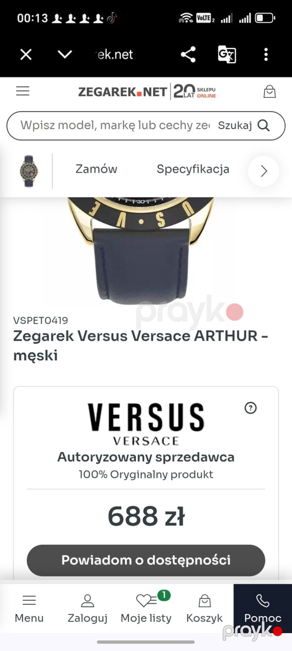 Versus Versace Arthur kişi qol saatı (model: VSPETO419) - Korpus — Qol saatları, Bakı (3)