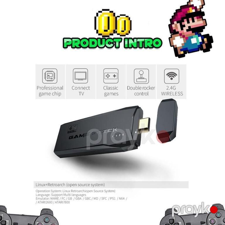 Oyun konsolu "2.4G Wireless Controller Game-Pad TV Video Game Stick Black" — Oyunlar, konsollər və proqramlar, Bakı (4)