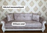 Klassik üslubda 3 nəfərlik yumşaq divan. - Rəng variantları: boz — Мягкая мебель