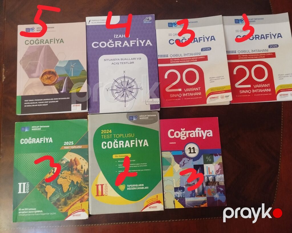 Dərs və imtahan hazırlığı üçün müxtəlif fənn və siniflərə aid kitab — Kitablar, Bakı (5)