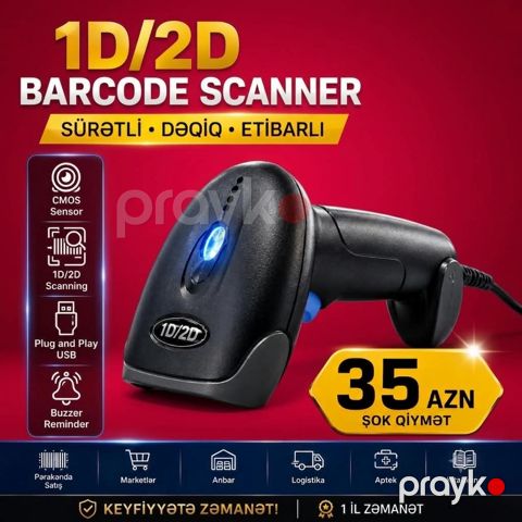 1D/2D Barkod Skaner
