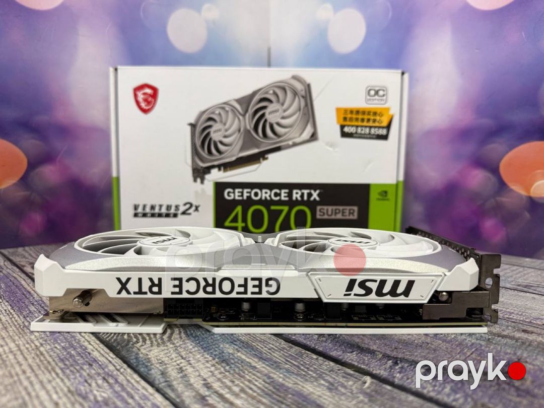 Video kart MSI RTX 4070 Super Ventus 2X OC White 12GB — Kompüterlər və noutbuklar, Bakı (5)