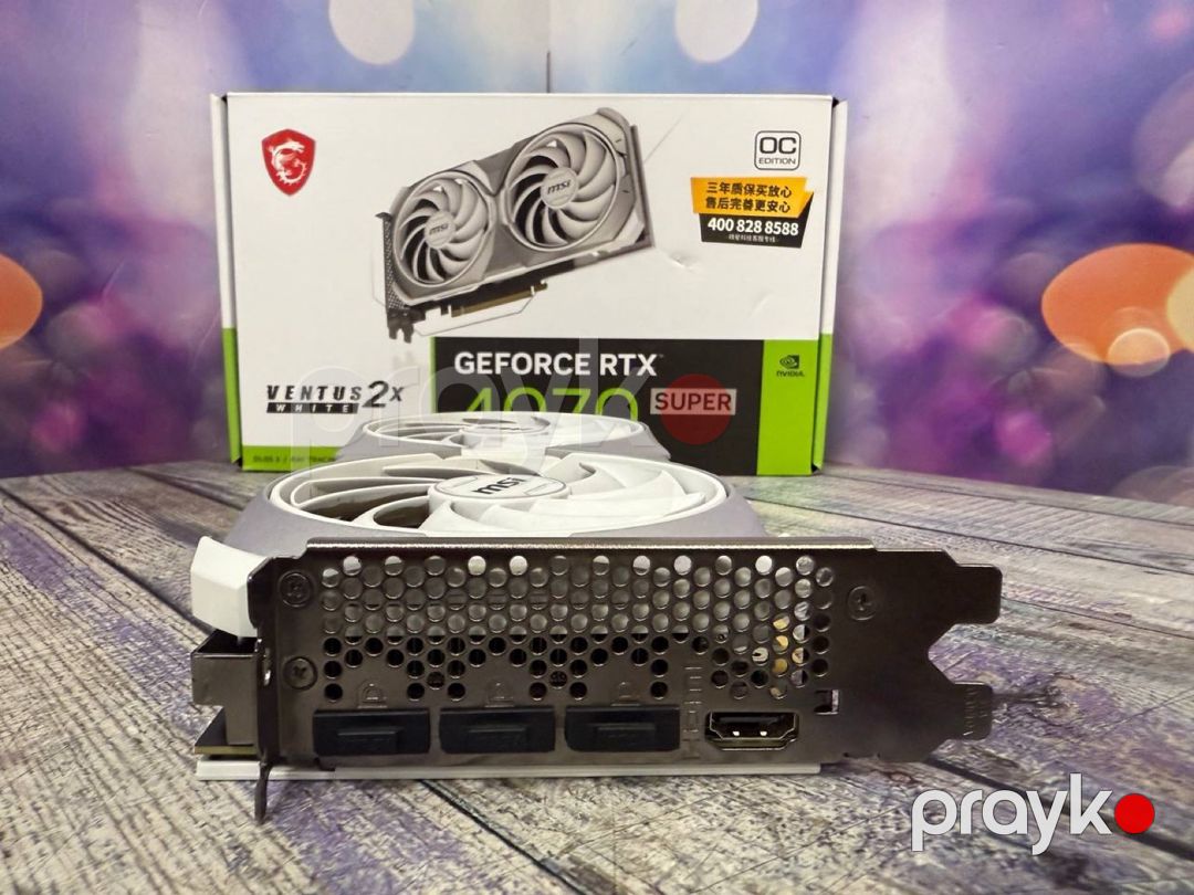 Video kart MSI RTX 4070 Super Ventus 2X OC White 12GB — Kompüterlər və noutbuklar, Bakı (4)