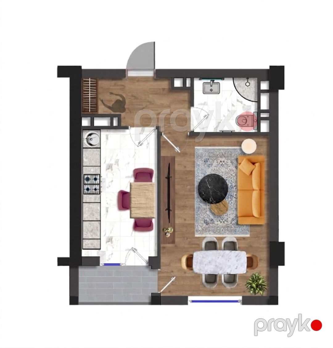 Satılır 1 otaqlı yeni tikili 55 m² — Mənzil, Bakı (9)