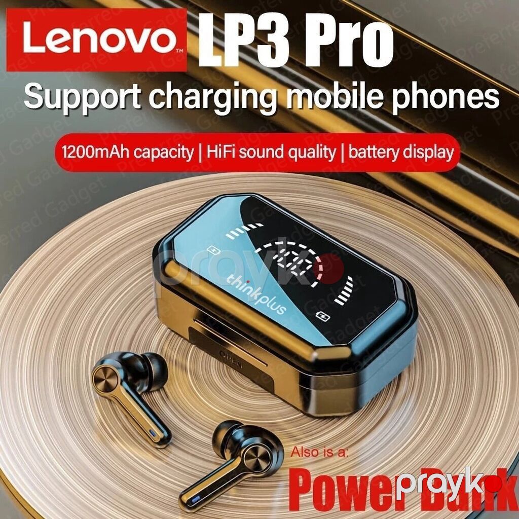 Yeni Simsiz (Bluetooth) Qulaqcıqlar, Lenovo, rəng - Qara — Qulaqcıqlar, Bakı