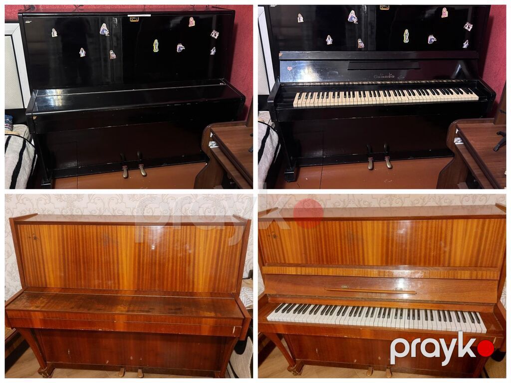 Upright pianolar – 2 ədəd 1) Qara korpuslu “Çaika”/“Chaika” tipli — Pianino və digər klaviş alətləri, Bakı