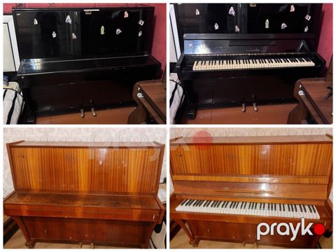 Upright pianolar – 2 ədəd 1) Qara korpuslu “Çaika”/“Chaika” tipli — Bakı