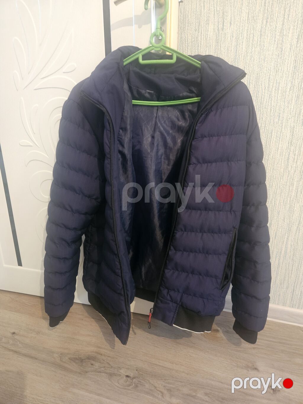 Kişi üçün yüngül və isti qış gödəkçəsi – tünd göy rəngdə, quilted — Kurtkalar, Bakı