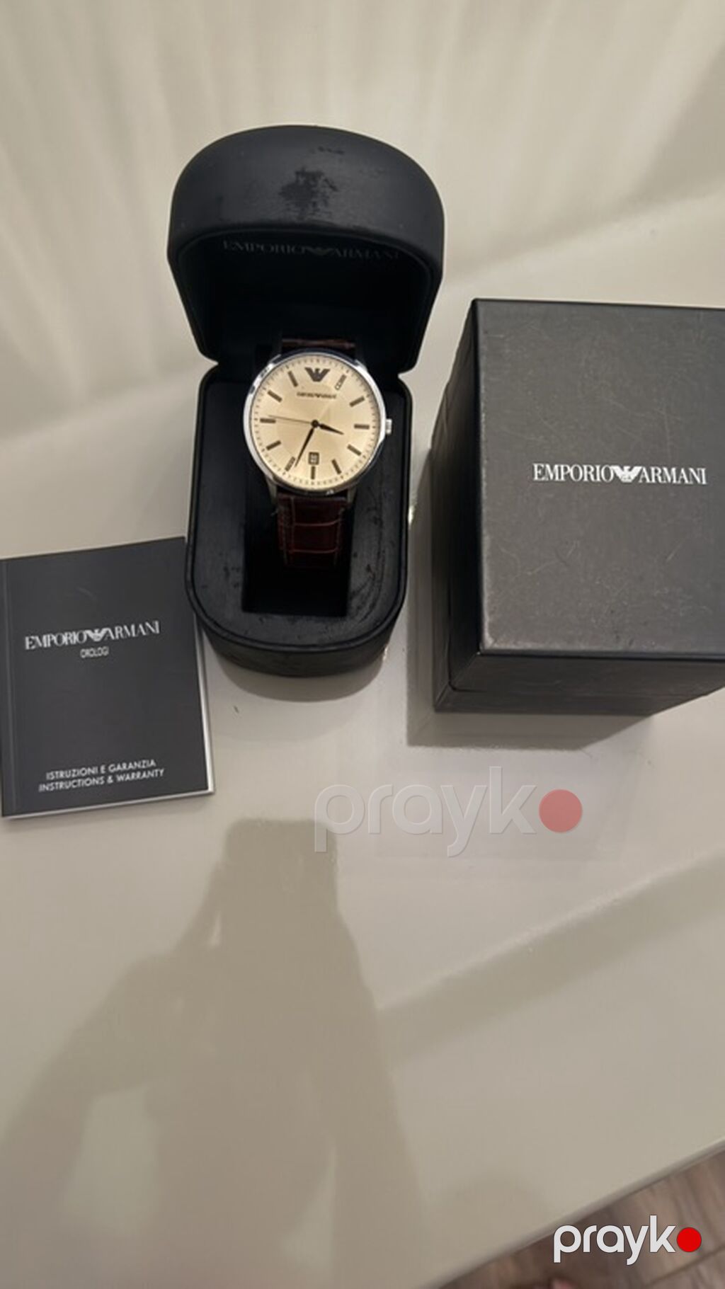 Emporio Armani kişi qol saatı – klassik dizayn, orijinal dəst — Qol saatları, Bakı (3)
