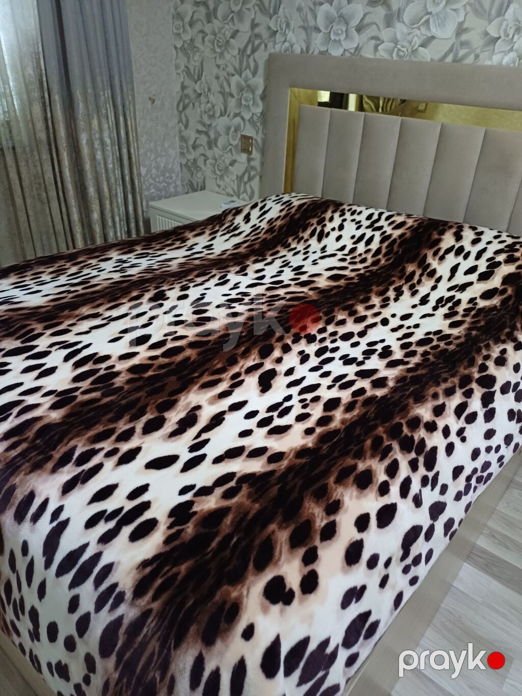 Yataq örtüyü – leopar naxışlı, yumşaq və isti cüt nəfərlik taxt üçün — Örtüklər və çarşavlar, Bakı (2)