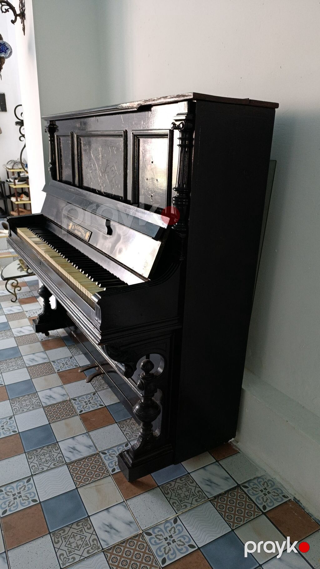 Antik şaquli piano – W. Paternoster, Görlitz. Xüsusiyyətlər — Pianino və digər klaviş alətləri, Digah (2)
