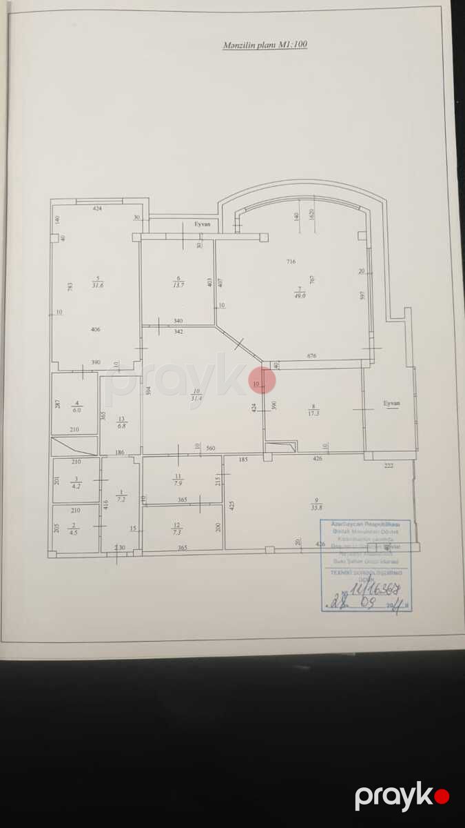 Satılır 4 otaqlı yeni tikili 256 m² — Mənzil, Bakı (2)