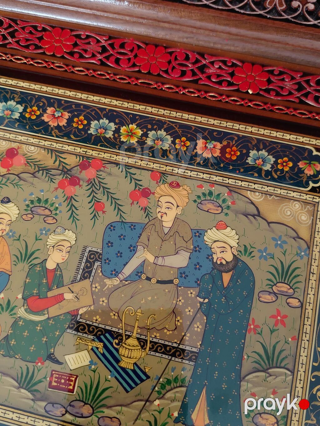 Əl işi miniatür rəsmli dekorativ tablo – taxta qutuda - Kompozisiya — Şəkillər, plakatlular və çərçivələr, Bakı (5)
