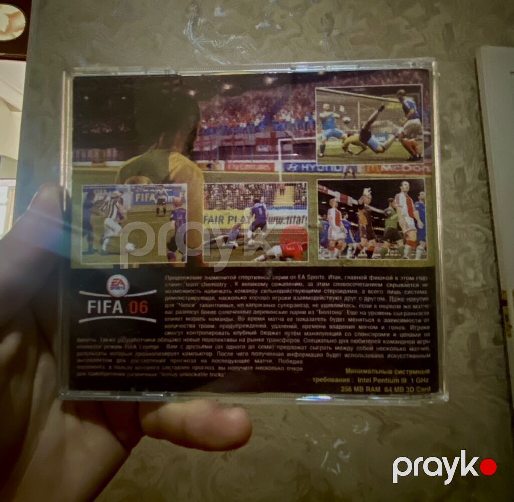 Məhsul: Fıfa 06 – PC oyunu (EA Sports), 2 CD Xüsusiyyətlər: - Dil — Şəxsi əşyalar, Sumqayıt (2)