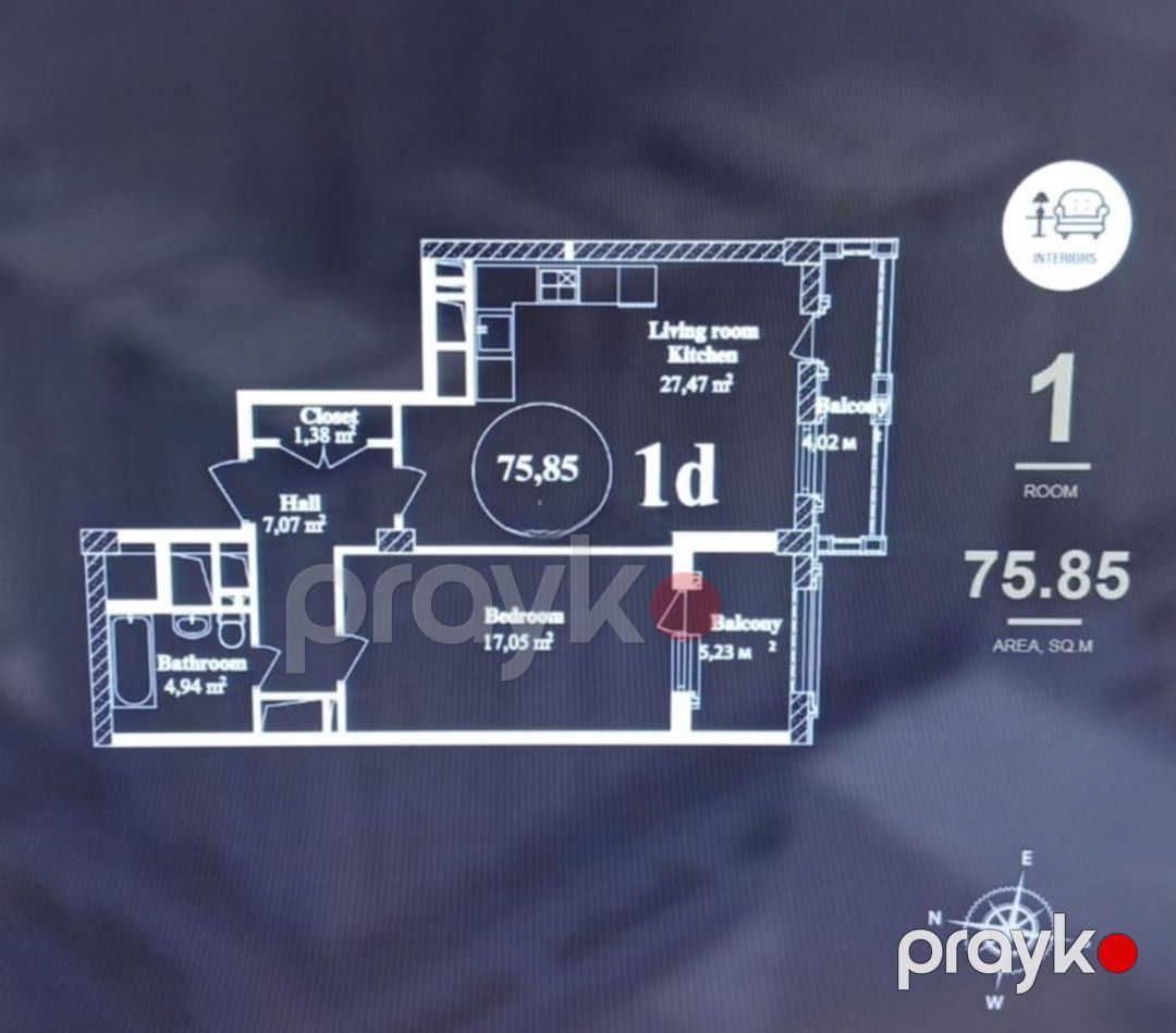 Satılır 2 otaqlı yeni tikili 77 m² — Mənzil, Bakı (4)