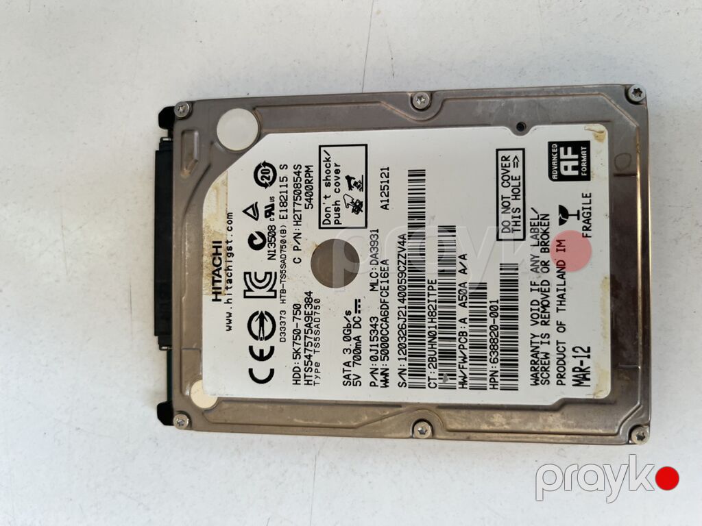Hitachi 2.5" laptop HDD – 500GB, Sata 3.0Gb/s - Model: Hitachi — Sabit diskləri, Bakı
