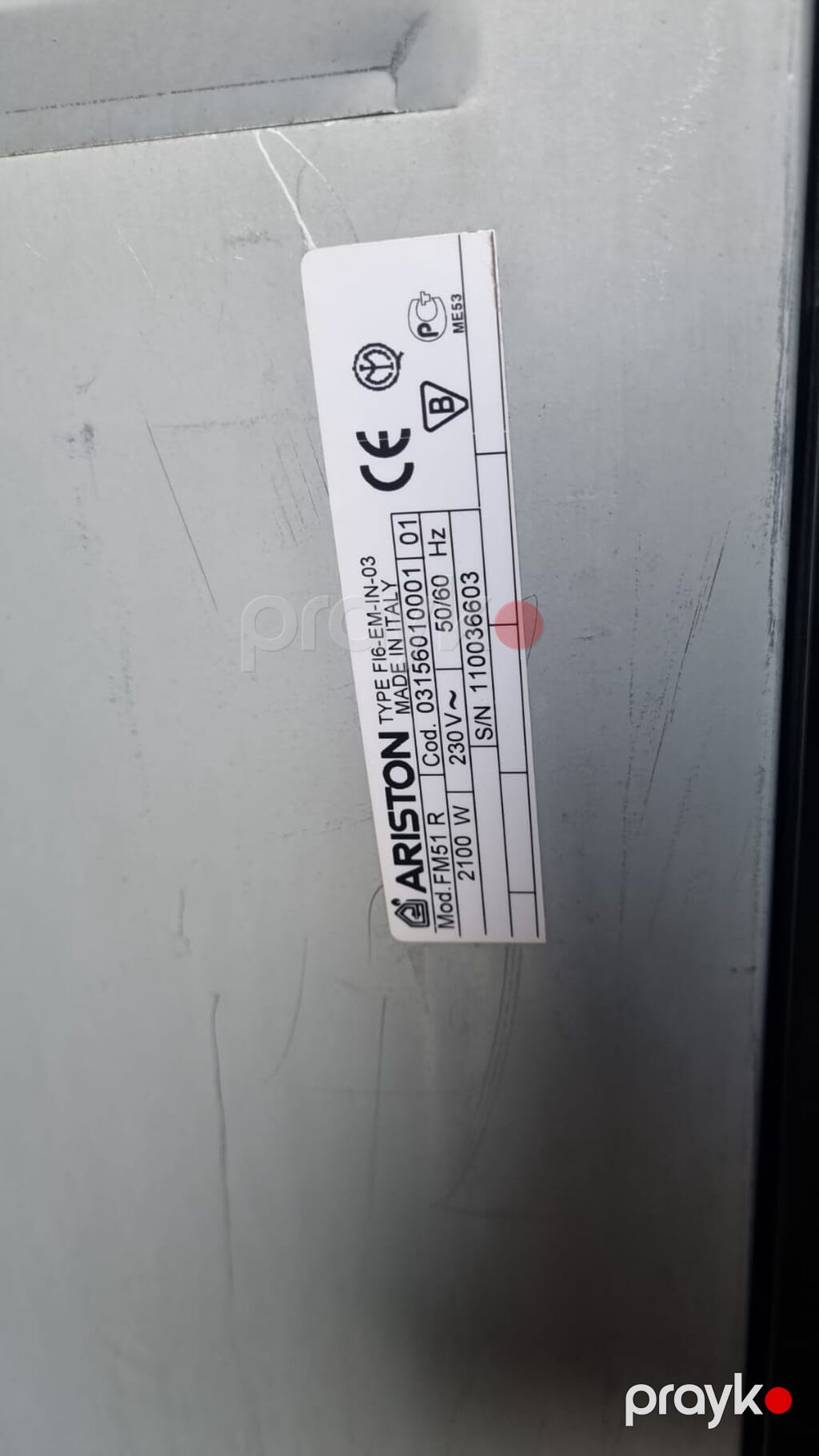 Ariston quraşdırılan elektrik sobası Model: FM51 R Tip: F16.EM.IN-03 — Masaüstü plitələr, Xırdalan (2)