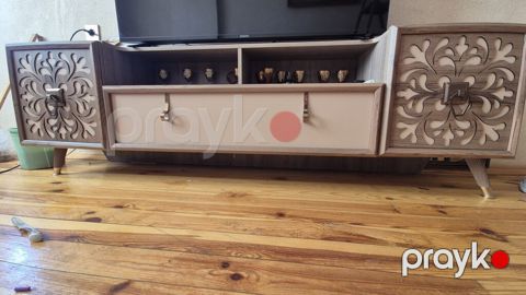TV altlığı / media konsolu - Material: ağac teksturalı laminat və MDF — Digah