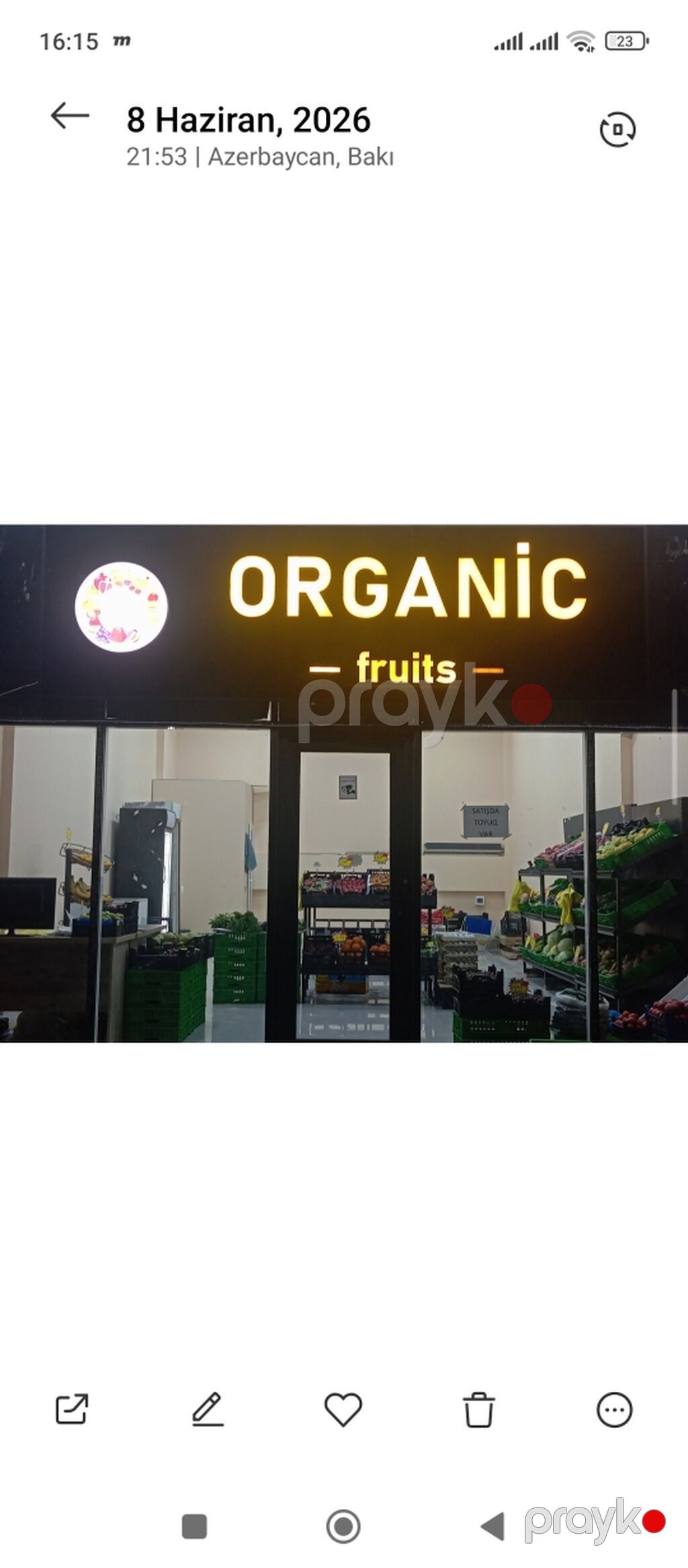 Organıc fruits – təbii meyvə-tərəvəz loqosu Məhsullar: - Mövsümi — Qida məhsulları, Ceyranbatan (3)