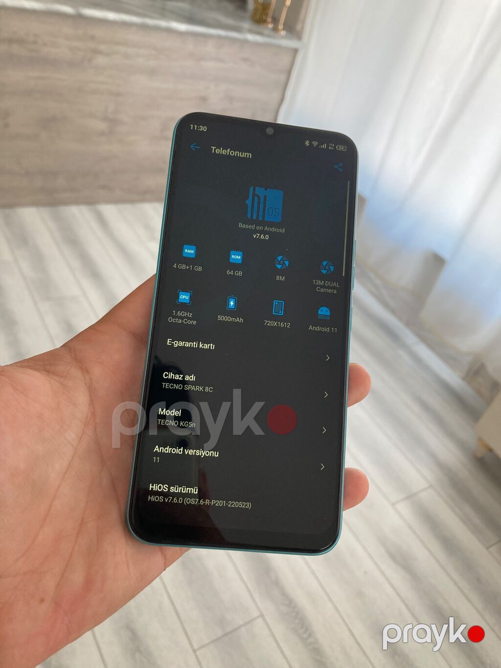 Tecno Spark 8C, 64 GB, rəng - Mavi, Barmaq izi — Tecno, Mehdiabad (3)