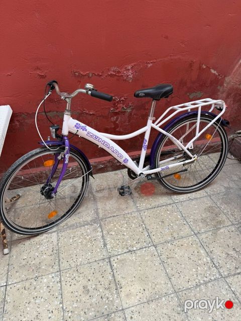 Zündapp şəhər velosipedi - Rəng: ağ-bənövşəyi dizayn, çiçək naxışları — Bakı