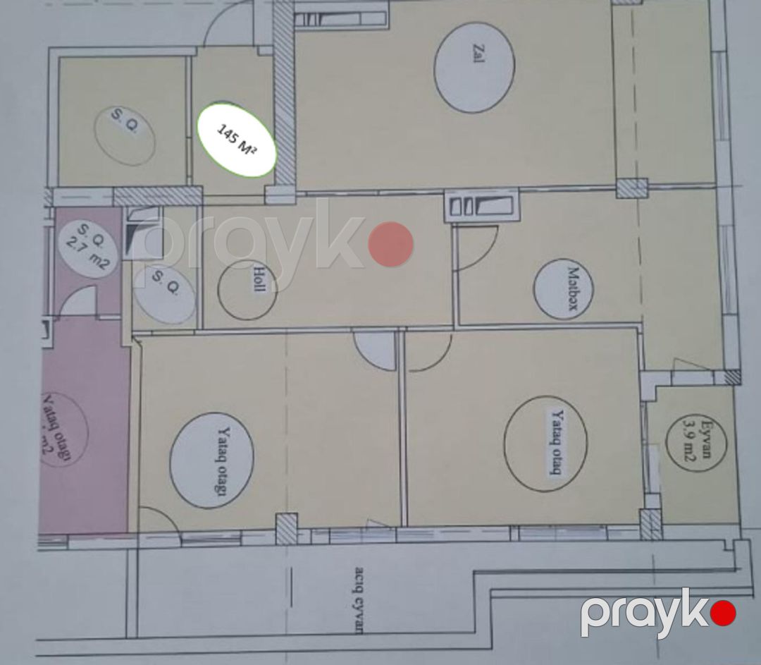 Satılır 3 otaqlı yeni tikili 145 m² — Mənzil, Bakı (2)
