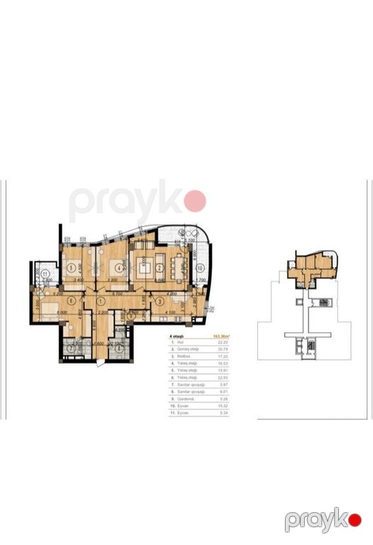 Satılır 4 otaqlı yeni tikili 163 m² — Mənzil, Bakı (10)