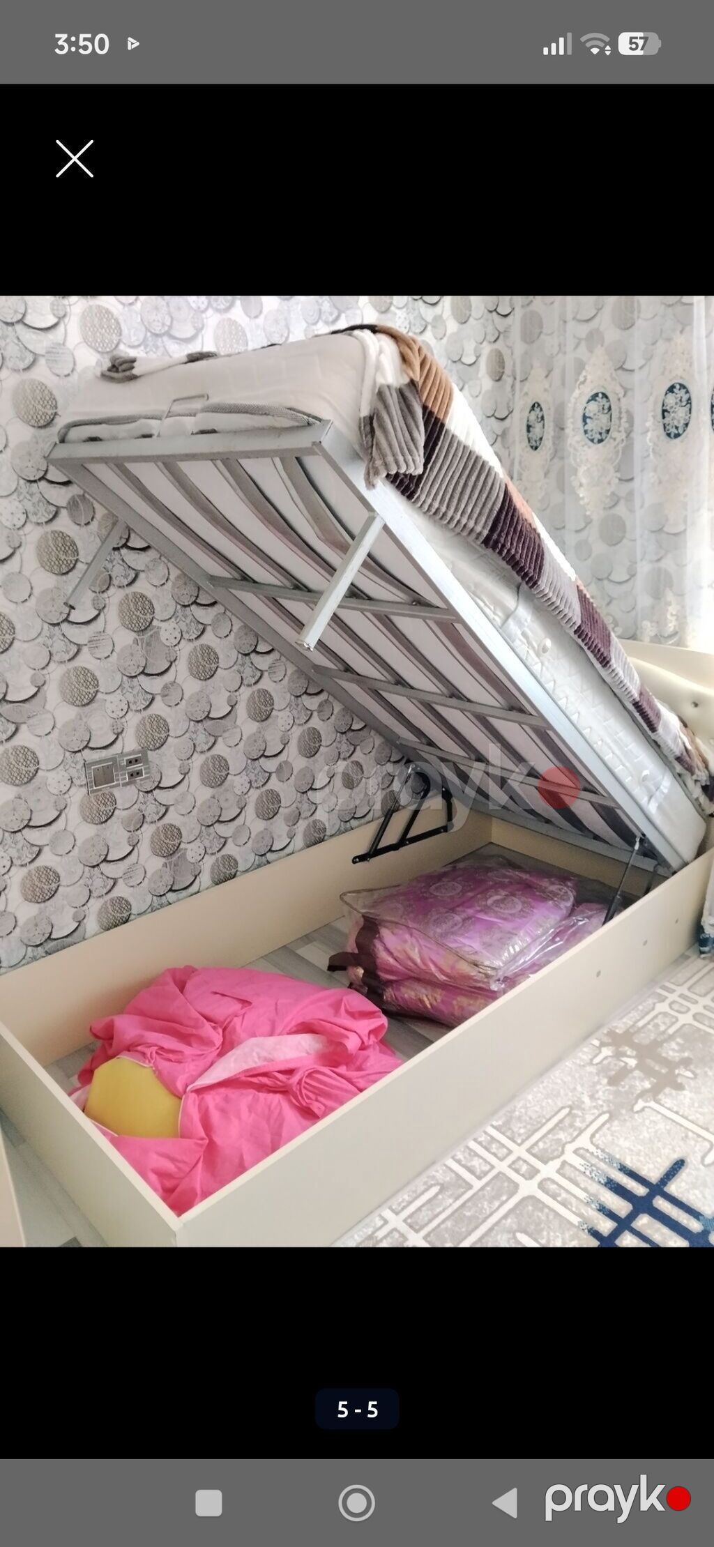 Yeni, Təknəfərlik çarpayı, Bazalı, Matras ilə, Siyirməsiz — Yataqlar, Saray (5)
