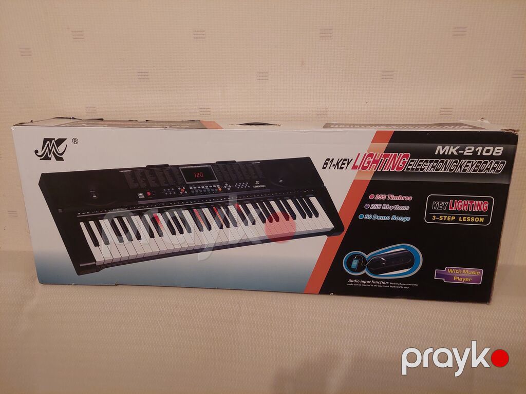 MK-2108 61-key Lighting Electronic Keyboard yeni kimi 170 azn alınıb — Pianino və digər klaviş alətləri, Bakı