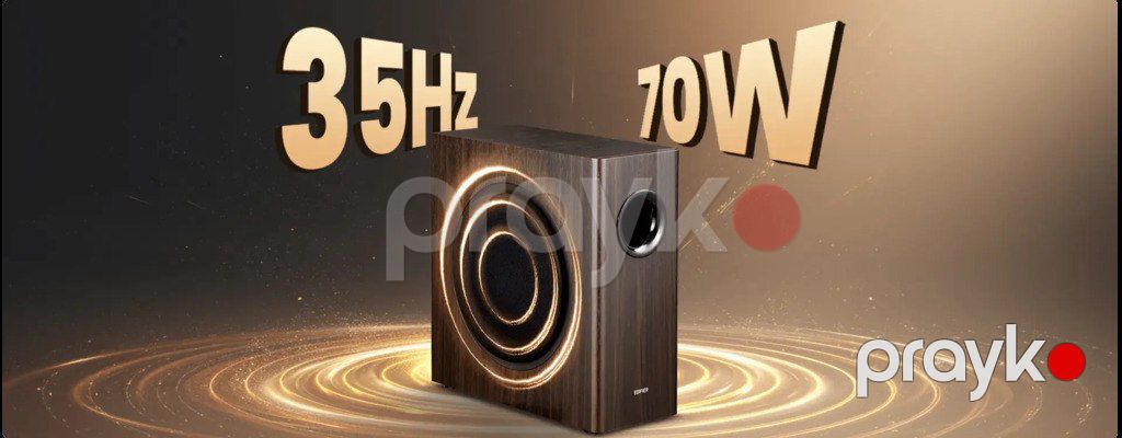 Edifier T5s Powered Active Subwoofer 70W, 8 inch, RCA: 50 20mV, 38Hz - 200Hz — Səs texnikası, Bakı (4)